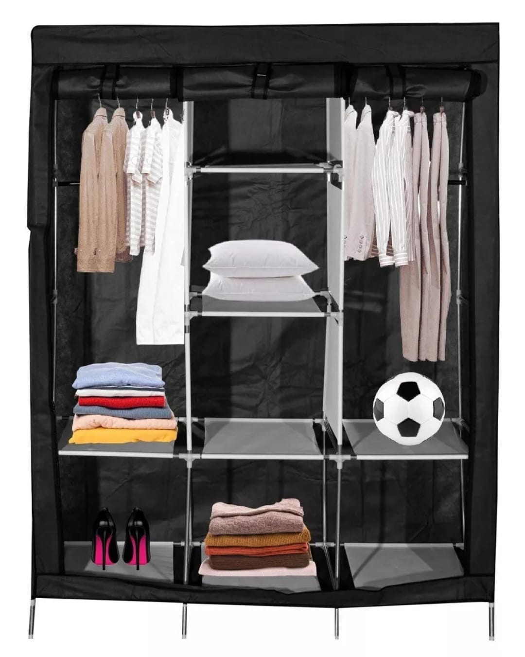 Armario GRANDE 1,75x45x1,30mts Plegable Organizador de Ropa (portable)